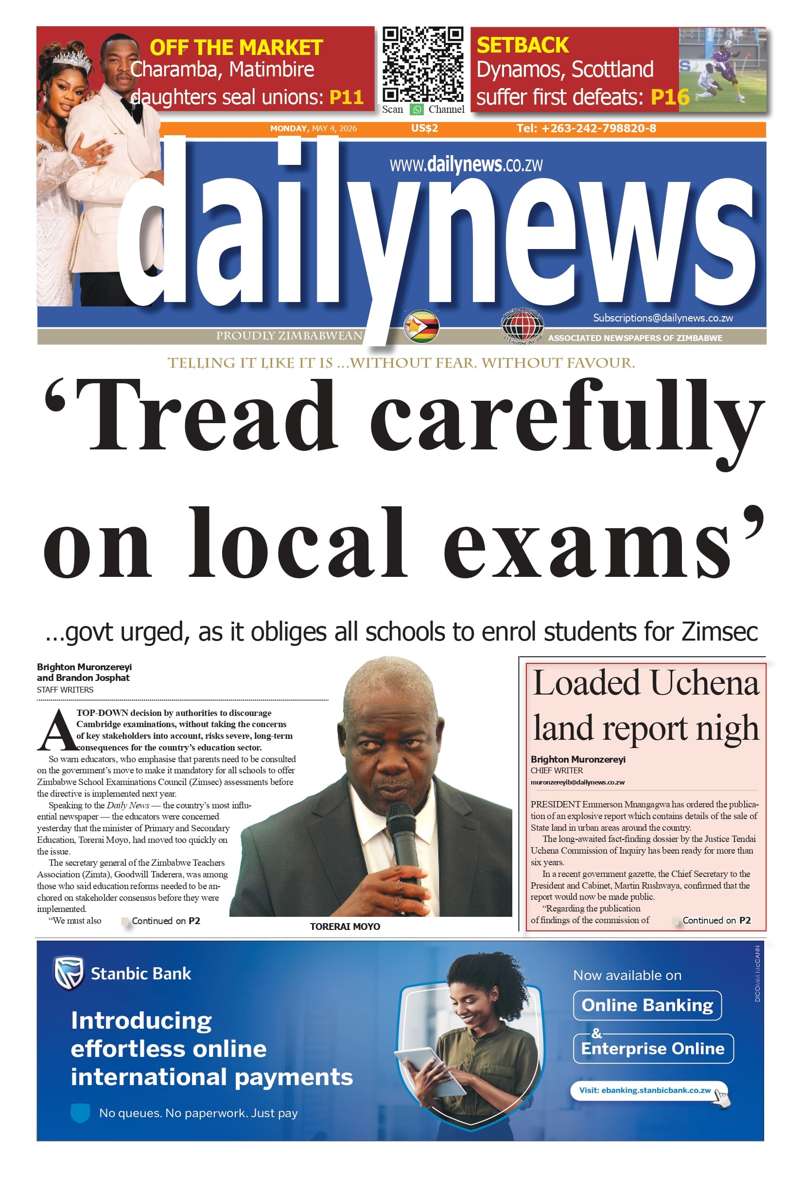 Monday 4 May 2026